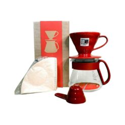 V60紅色01磁石濾杯咖啡壺組